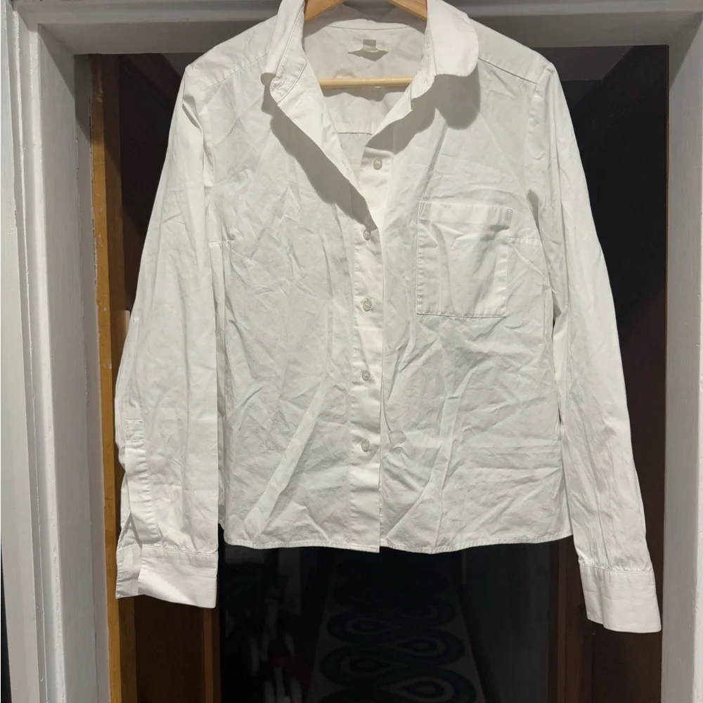 COS white cotton fitted shirt EUC size 40